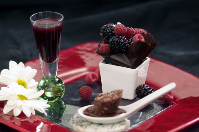 chocolate and berry dessert