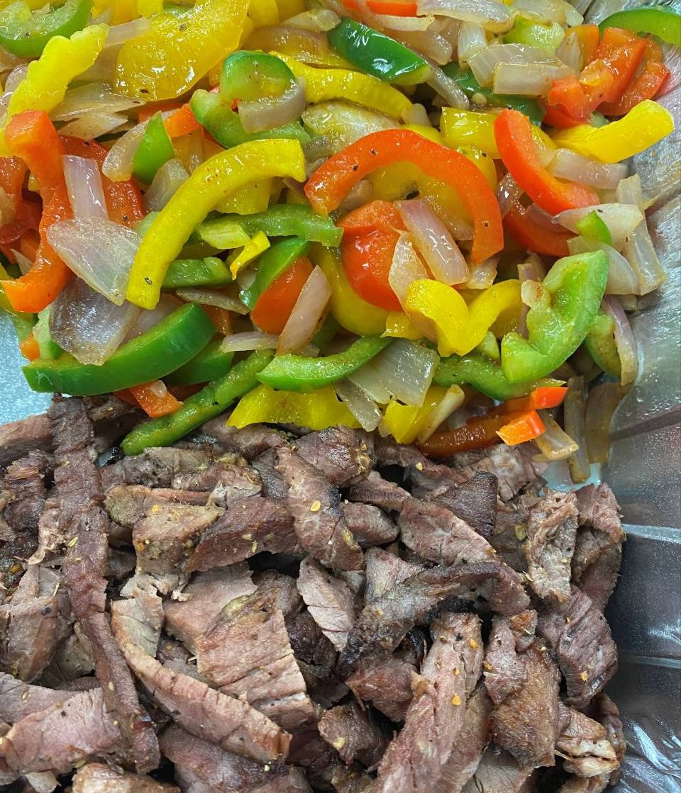 cooked meat with vegetables